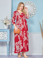 New ArrivalsONLY MINE Premium 4-IN-ONE Mom's Wear - Soft & Smooth Rayon | Maternity | Feeding | Long Frock | Casual Wear for Pregnancy Women's (4-IN-ONE-LFRK)