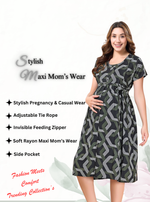 New Arrivals 4-IN-ONE MAXI Mom's Feeding & Casual Wear | Stylish Maxi Style | Invisible Feeding Zipper | Perfect Pre & Post Pregnancy Wear   (MAXI 4-IN-ONE)
