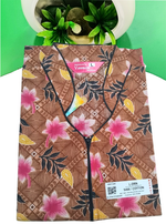 MANGAI Daily Wear Casual Comfort Fit Cotton Printed Nighties | Front open Zipper Model| Slit Open & Neck Collar Comfort Fit Daily Wear Nighties (DRN)