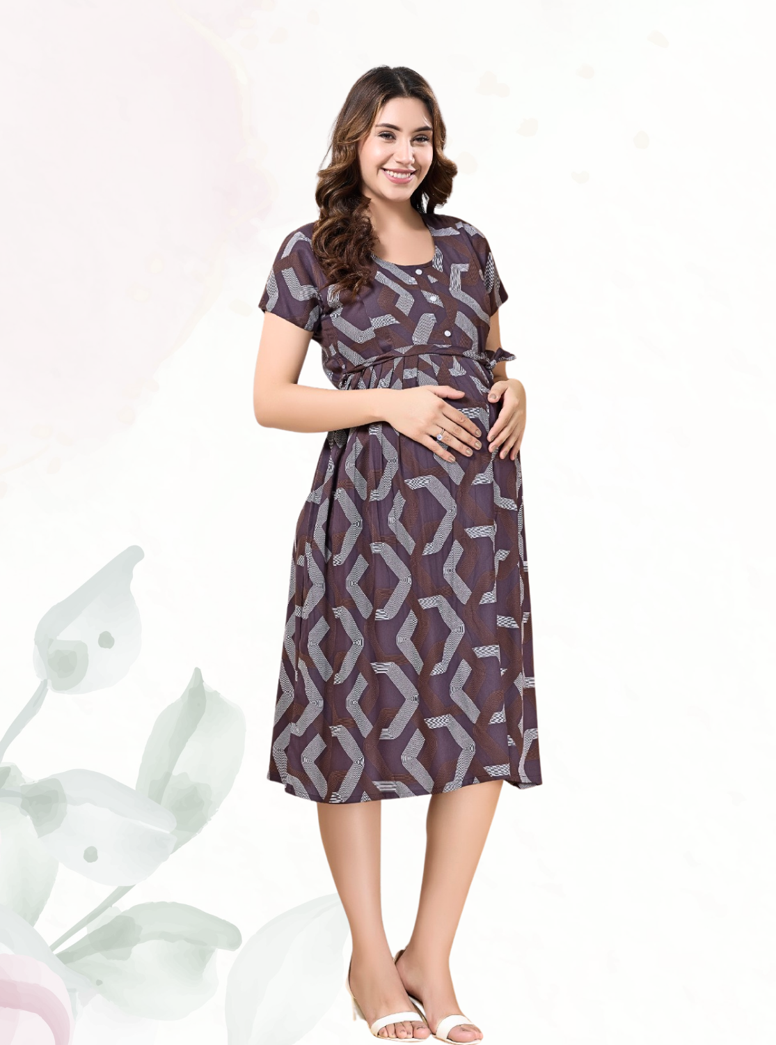 New Arrivals 4-IN-ONE MAXI Mom's Feeding & Casual Wear | Stylish Maxi Style | Invisible Feeding Zipper | Perfect Pre & Post Pregnancy Wear   (MAXI 4-IN-ONE)