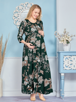 Fresh Arrivals4-IN-ONE Mom's Wear - Soft & Smooth Rayon | Maternity | Feeding | Long Frock | Casual Wear for Pregnancy Women (4-IN-ONE)