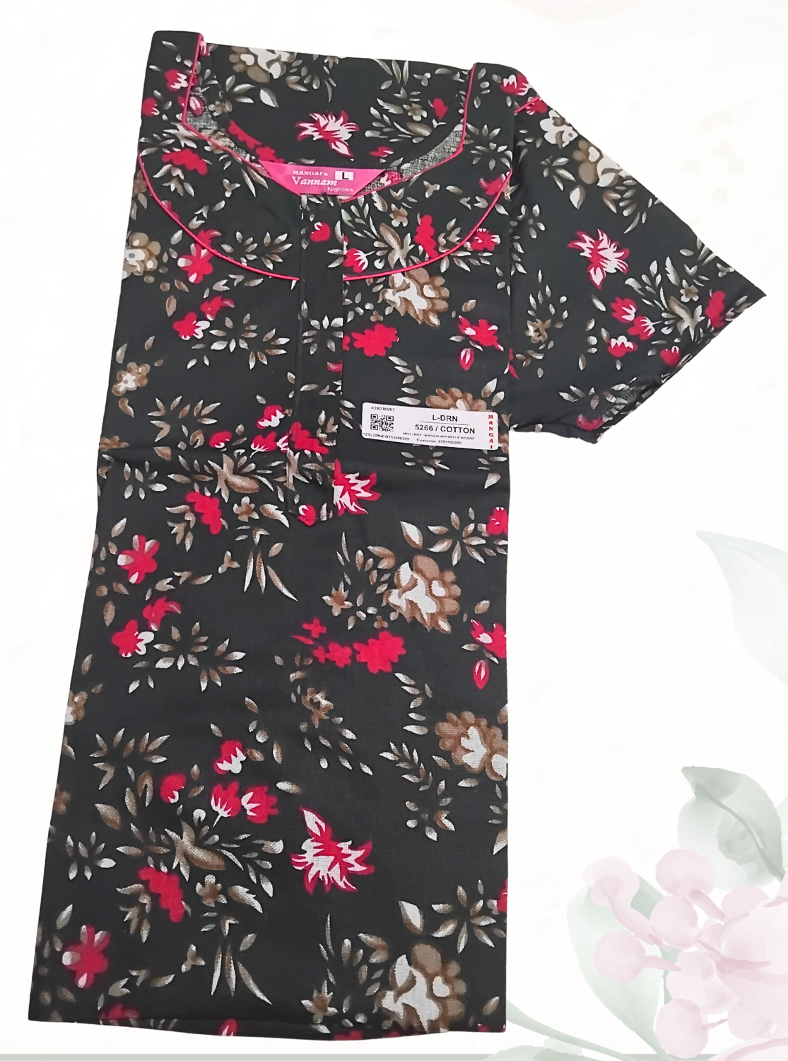 MANGAI Daily Wear Casual Comfort Fit Cotton Printed Nighties | Summer Arrival's for Trendy Women's (DRN)