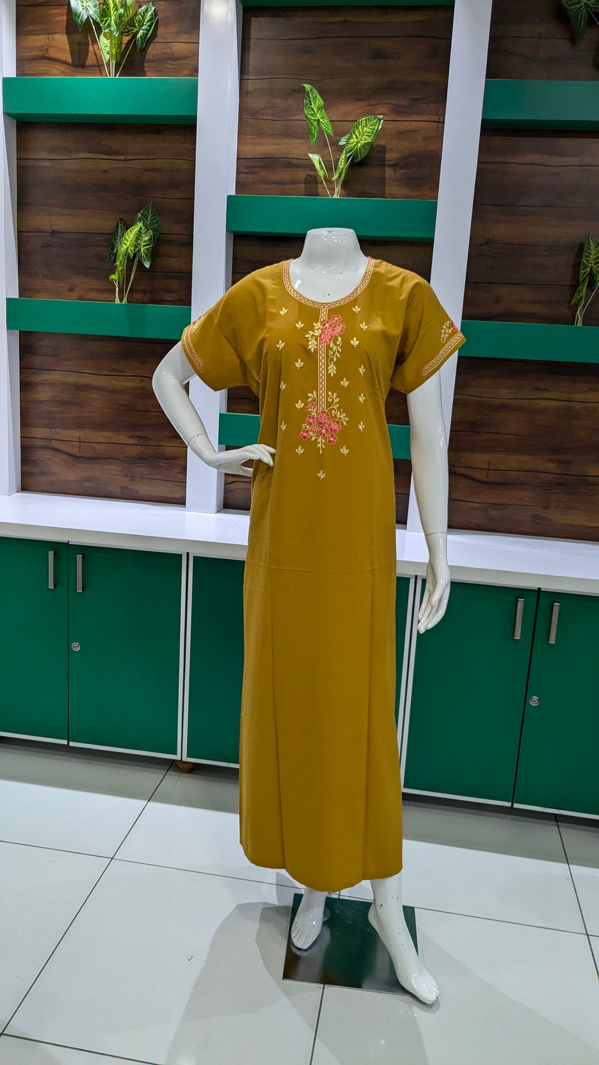 Stylish Embroidery Nightgown | Superior Quality Bizzy - Lizzy Nighty | Plain Pattern with Beautiful Embroidery Work's | Updated Collection's (CPL)