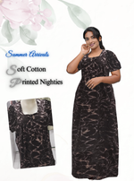 MANGAI Daily Wear Casual Comfort Fit Cotton Printed Nighties | Zipless Closed Model |Summer Arrival's for Trendy Women's (VNM)