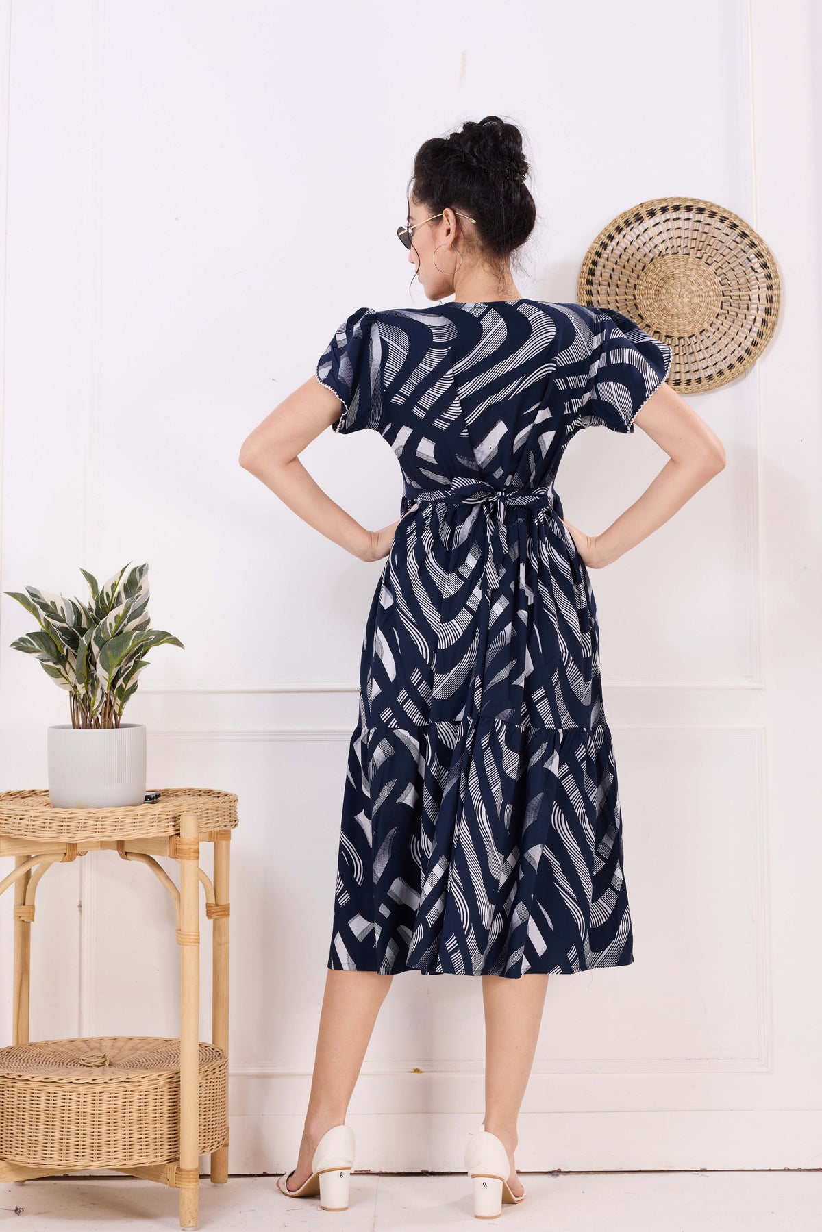 Rayon MAXI FROCK Model Nighties | Fancy Petal Sleeve | Fancy Neck & Side Pocket | Pleated Frock MAXI Style | Trendy Collection's for Stylish Women & Teenage Girl (FSF)