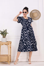 Rayon MAXI FROCK Model Nighties | Fancy Petal Sleeve | Fancy Neck & Side Pocket | Pleated Frock MAXI Style | Trendy Collection's for Stylish Women & Teenage Girl (FSF)