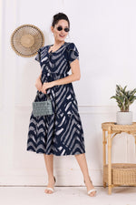 Rayon MAXI FROCK Model Nighties | Fancy Petal Sleeve | Fancy Neck & Side Pocket | Pleated Frock MAXI Style | Trendy Collection's for Stylish Women & Teenage Girl (FSF)