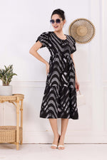 Rayon MAXI FROCK Model Nighties | Fancy Petal Sleeve | Fancy Neck & Side Pocket | Pleated Frock MAXI Style | Trendy Collection's for Stylish Women & Teenage Girl (FSF)