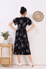 Rayon MAXI FROCK Model Nighties | Fancy Petal Sleeve | Fancy Neck & Side Pocket | Pleated Frock MAXI Style | Trendy Collection's for Stylish Women & Teenage Girl (FSF)