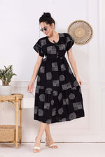 Rayon MAXI FROCK Model Nighties | Fancy Petal Sleeve | Fancy Neck & Side Pocket | Pleated Frock MAXI Style | Trendy Collection's for Stylish Women & Teenage Girl (FSF)