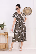 Rayon MAXI FROCK Model Nighties | Fancy Petal Sleeve | Fancy Neck & Side Pocket | Pleated Frock MAXI Style | Trendy Collection's for Stylish Women & Teenage Girl (FSF)