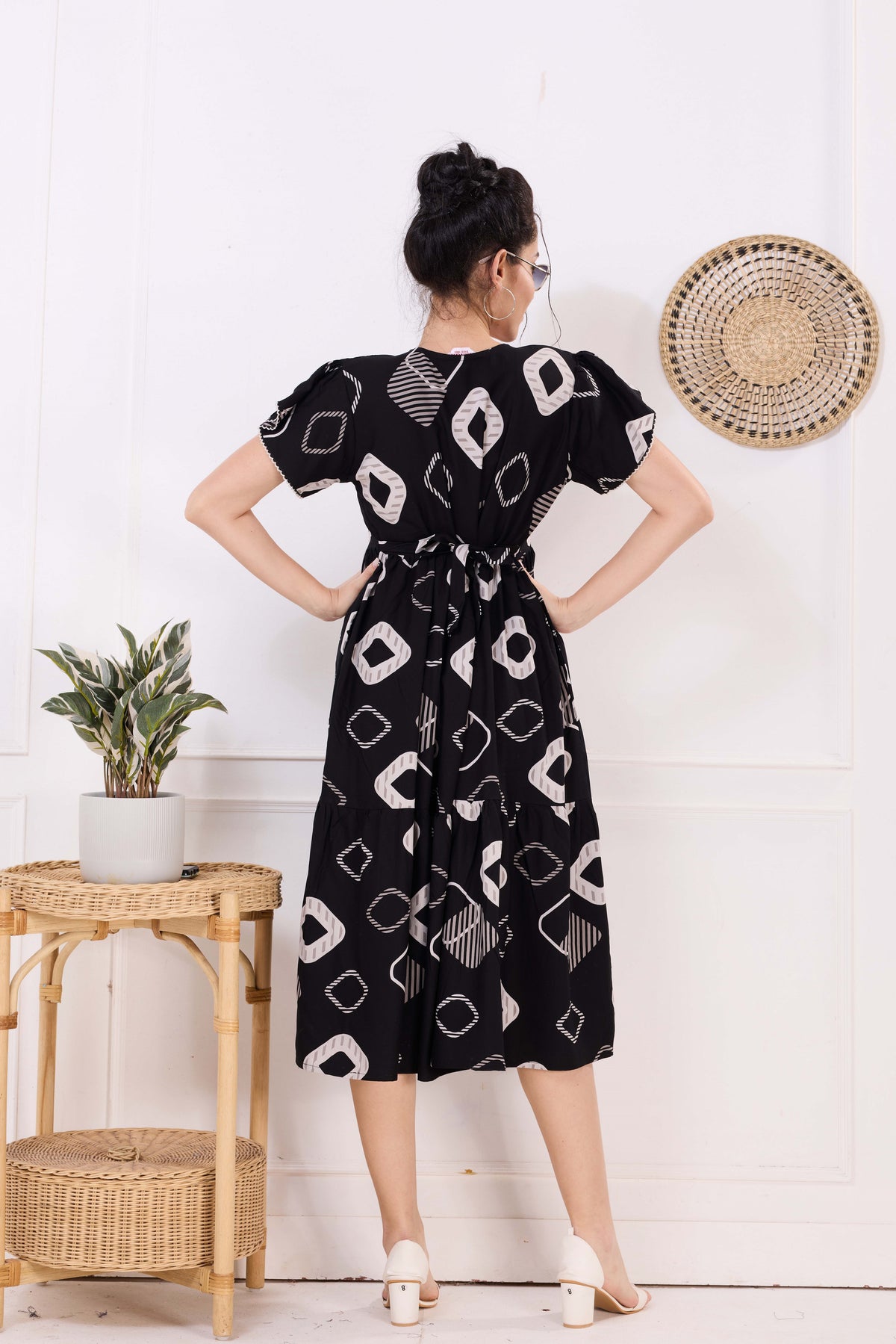 Rayon MAXI FROCK Model Nighties | Fancy Petal Sleeve | Fancy Neck & Side Pocket | Pleated Frock MAXI Style | Trendy Collection's for Stylish Women & Teenage Girl (FSF)
