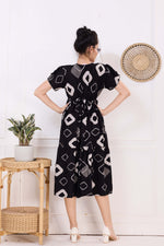 Rayon MAXI FROCK Model Nighties | Fancy Petal Sleeve | Fancy Neck & Side Pocket | Pleated Frock MAXI Style | Trendy Collection's for Stylish Women & Teenage Girl (FSF)