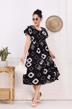 Rayon MAXI FROCK Model Nighties | Fancy Petal Sleeve | Fancy Neck & Side Pocket | Pleated Frock MAXI Style | Trendy Collection's for Stylish Women & Teenage Girl (FSF)