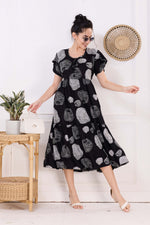 Rayon MAXI FROCK Model Nighties | Fancy Petal Sleeve | Fancy Neck & Side Pocket | Pleated Frock MAXI Style | Trendy Collection's for Stylish Women & Teenage Girl (FSF)