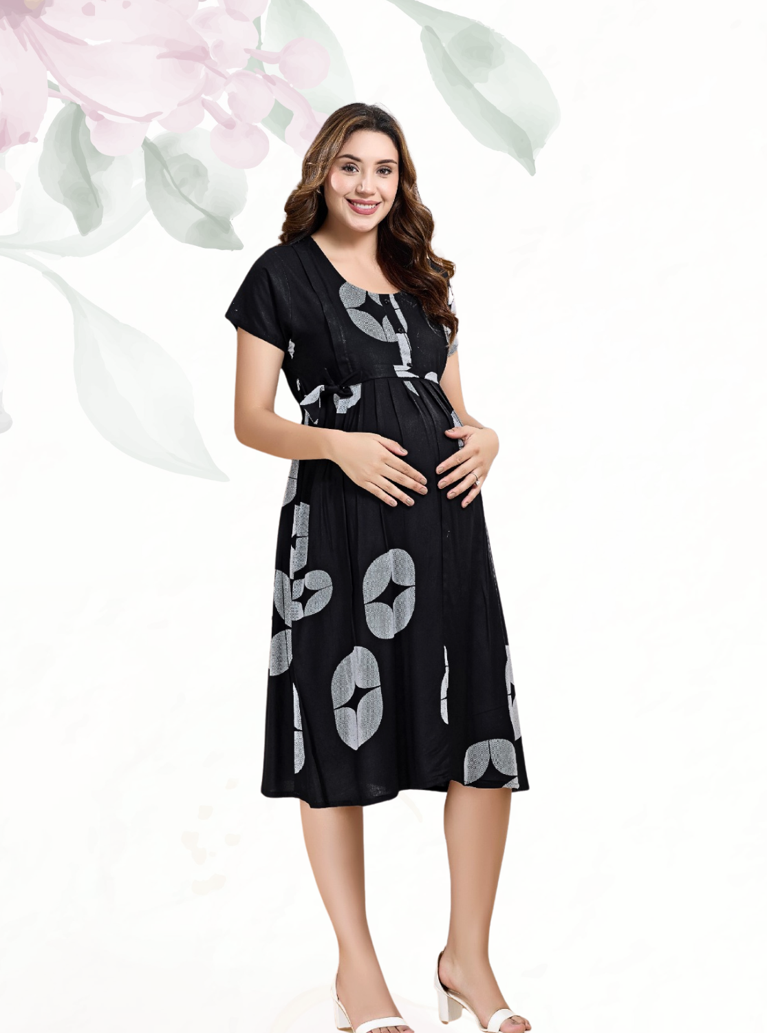 New Arrivals 4-IN-ONE MAXI Mom's Feeding & Casual Wear | Stylish Maxi Style | Invisible Feeding Zipper | Perfect Pre & Post Pregnancy Wear   (MAXI 4-IN-ONE)