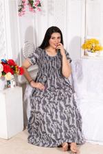 New Arrivals ONLY MINE Premium ALPINE Smokey Nighty | Beautiful Pleated Design | Side Pocket | Stylish Nighty for Trendy Women's | Your Perfect Nightwear Collection's (ALS)