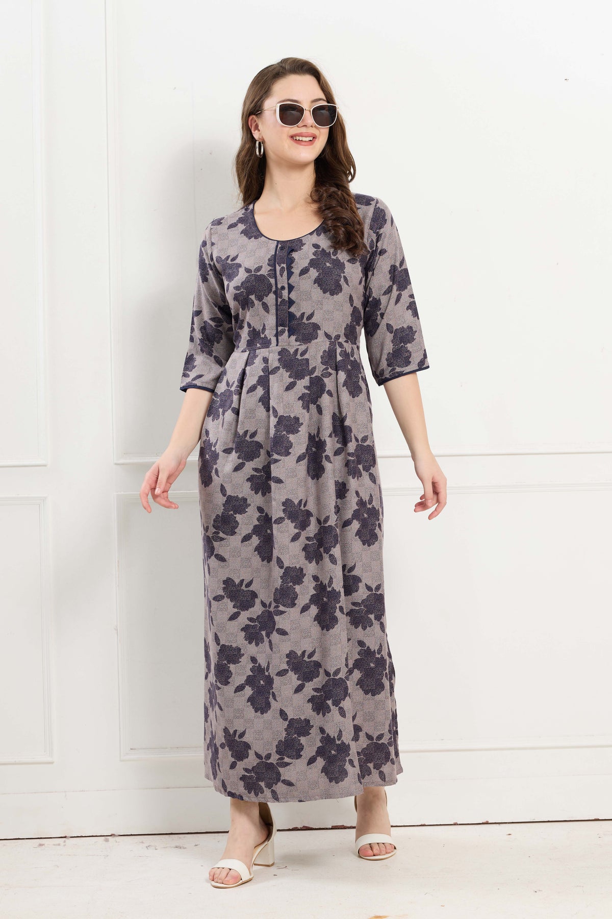 Alpine KURTI Style | Beautiful Stylish KURTI Model | Long 3/4 Sleeve & Side Pocket | Fresh Collection's for Stylish Women's (AK-3/4)