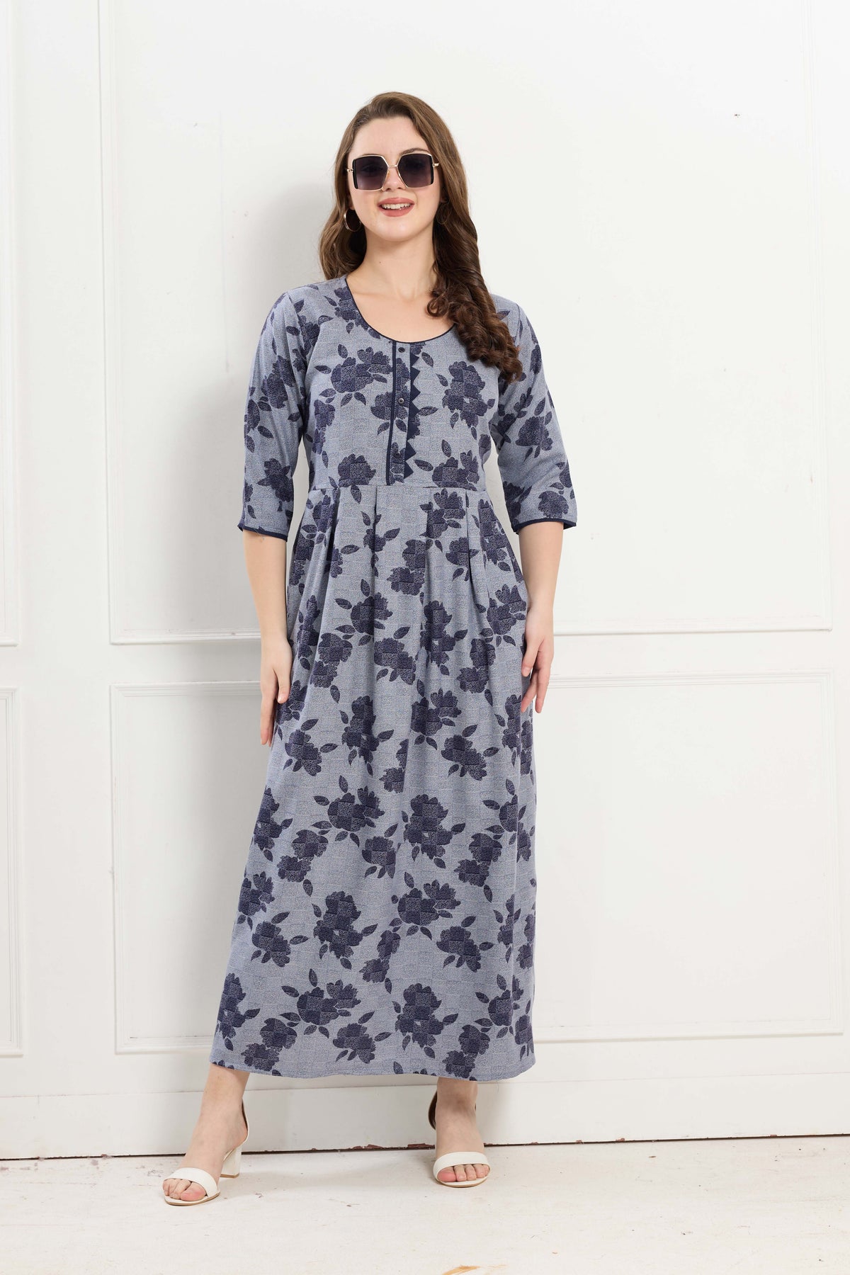 Alpine KURTI Style | Beautiful Stylish KURTI Model | Long 3/4 Sleeve & Side Pocket | Fresh Collection's for Stylish Women's (AK-3/4)