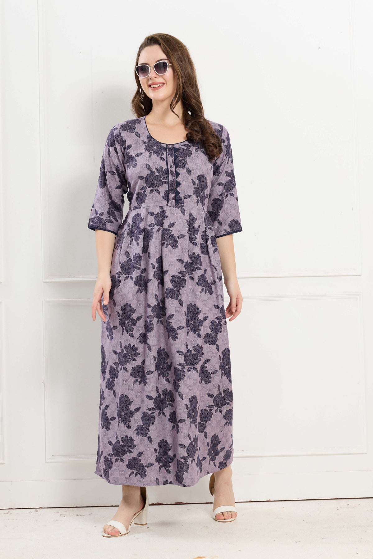 Alpine KURTI Style | Beautiful Stylish KURTI Model | Long 3/4 Sleeve & Side Pocket | Fresh Collection's for Stylish Women's (AK-3/4)