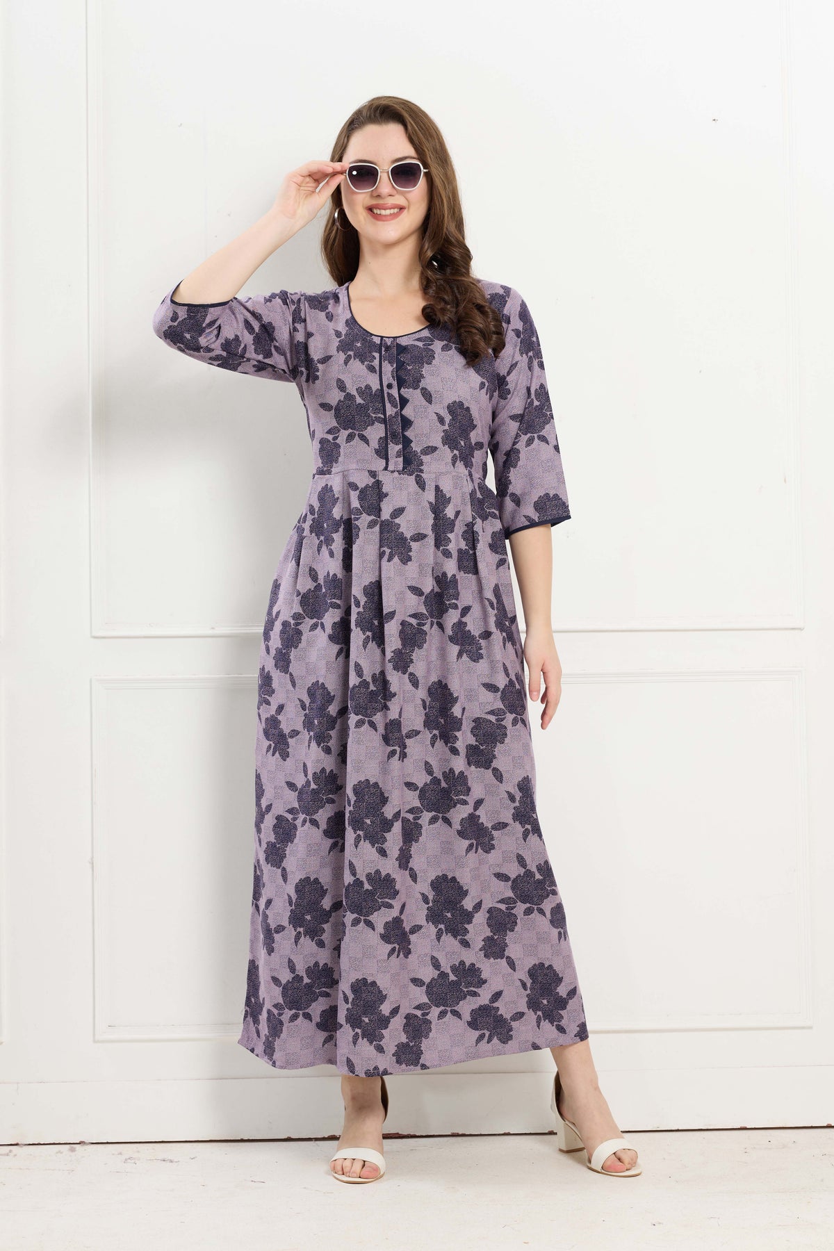 Alpine KURTI Style | Beautiful Stylish KURTI Model | Long 3/4 Sleeve & Side Pocket | Fresh Collection's for Stylish Women's (AK-3/4)