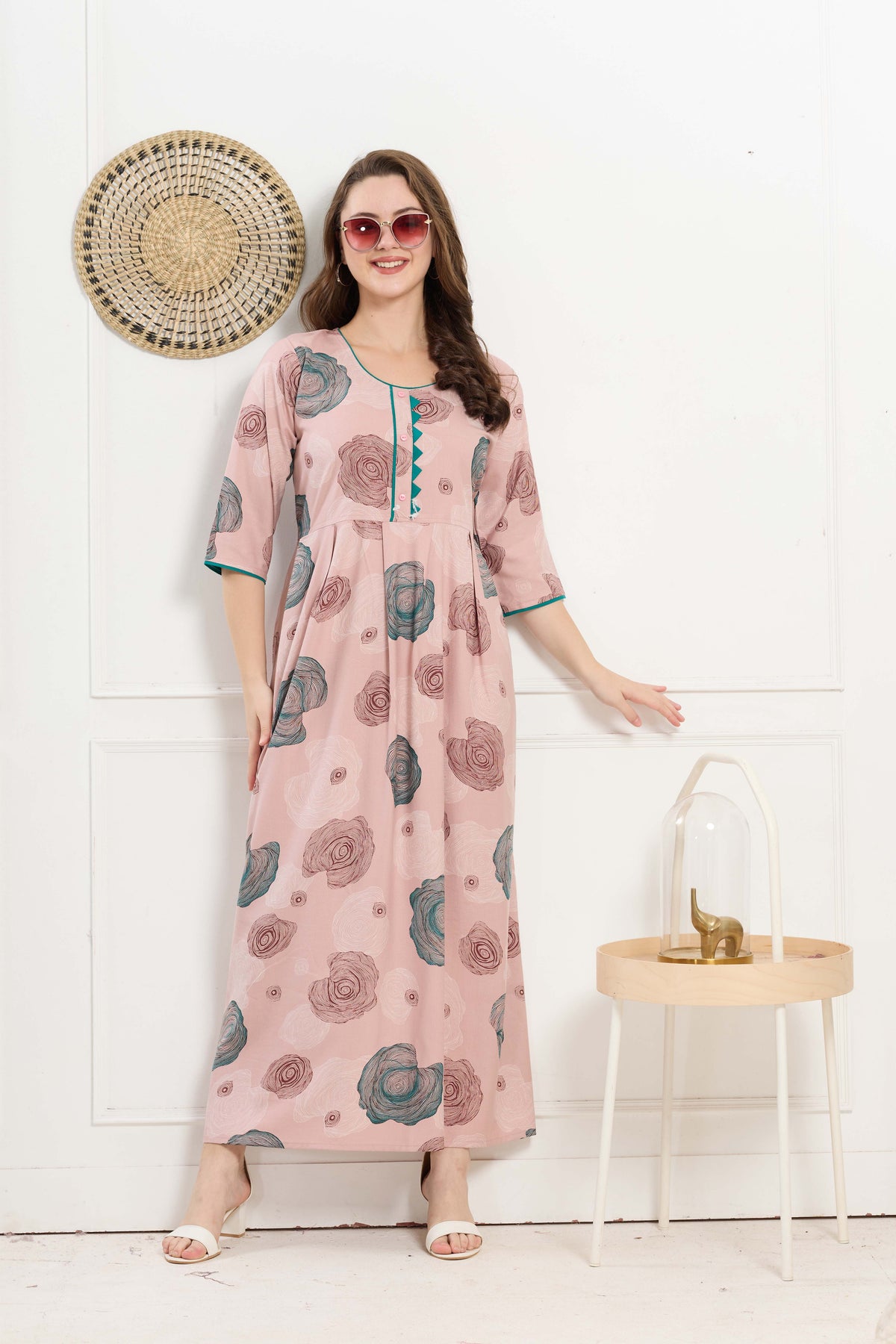 Alpine KURTI Style | Beautiful Stylish KURTI Model | Long 3/4 Sleeve & Side Pocket | Fresh Collection's for Stylish Women's (AK-3/4)