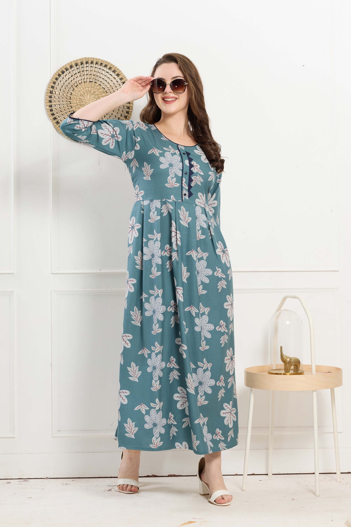 Alpine KURTI Style | Beautiful Stylish KURTI Model | Long 3/4 Sleeve & Side Pocket | Fresh Collection's for Stylish Women's (AK-3/4)