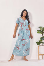 Alpine KURTHI Style Nighties| Fancy Half Sleeve | Zipless Model | Stylish Round Neck | Updated Collection's for Stylish Women AK (H/S)