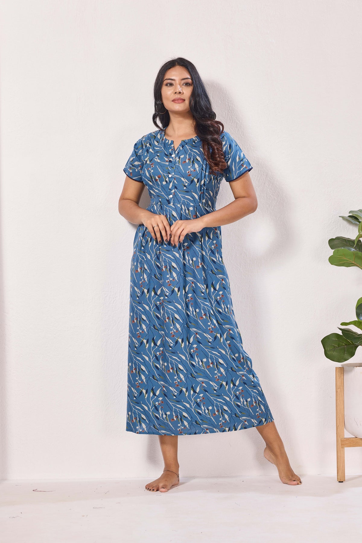 Alpine KURTHI Style Nighties| FancySleeve | Zipless Model | Stylish V-Cut neck | Updated Collection's for Stylish Women AK (H/S)