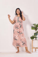 Alpine KURTHI Style Nighties| Fancy Half Sleeve | Zipless Model | Stylish Round Neck | Updated Collection's for Stylish Women AK (H/S)