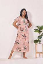 Alpine KURTHI Style Nighties| Fancy Half Sleeve | Zipless Model | Stylish Round Neck | Updated Collection's for Stylish Women AK (H/S)