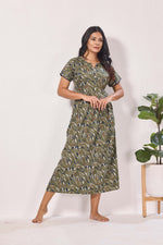 Alpine KURTHI Style Nighties| FancySleeve | Zipless Model | Stylish V-Cut neck | Updated Collection's for Stylish Women AK (H/S)