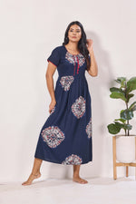 Alpine KURTHI Style Nighties| Fancy Half Sleeve | Zipless Model | Stylish Round Neck | Updated Collection's for Stylish Women AK (H/S)