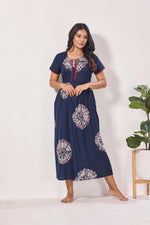 Alpine KURTHI Style Nighties| Fancy Half Sleeve | Zipless Model | Stylish Round Neck | Updated Collection's for Stylish Women AK (H/S)