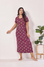 Alpine KURTHI Style Nighties| Fancy Half Sleeve | Zipless Model | Stylish Round Neck | Updated Collection's for Stylish Women AK (H/S)