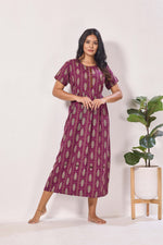 Alpine KURTHI Style Nighties| Fancy Half Sleeve | Zipless Model | Stylish Round Neck | Updated Collection's for Stylish Women AK (H/S)