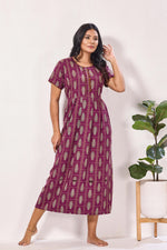 Alpine KURTHI Style Nighties| Fancy Half Sleeve | Zipless Model | Stylish Round Neck | Updated Collection's for Stylish Women AK (H/S)