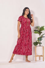Alpine KURTHI Style Nighties| Fancy Half Sleeve | Zipless Model | Stylish Round Neck | Updated Collection's for Stylish Women AK (H/S)