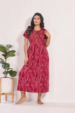 Alpine KURTHI Style Nighties| Fancy Half Sleeve | Zipless Model | Stylish Round Neck | Updated Collection's for Stylish Women AK (H/S)