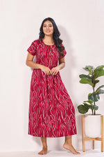 Alpine KURTHI Style Nighties| Fancy Half Sleeve | Zipless Model | Stylish Round Neck | Updated Collection's for Stylish Women AK (H/S)
