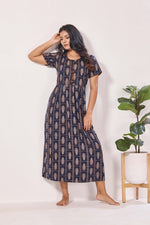 Alpine KURTHI Style Nighties| Fancy Half Sleeve | Zipless Model | Stylish Round Neck | Updated Collection's for Stylish Women AK (H/S)
