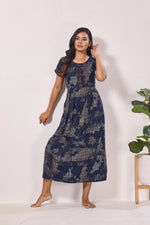 Alpine KURTHI Style Nighties| Fancy Half Sleeve | Zipless Model | Stylish Round Neck | Updated Collection's for Stylish Women AK (H/S)