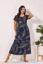 Alpine KURTHI Style Nighties| Fancy Half Sleeve | Zipless Model | Stylish Round Neck | Updated Collection's for Stylish Women AK (H/S)