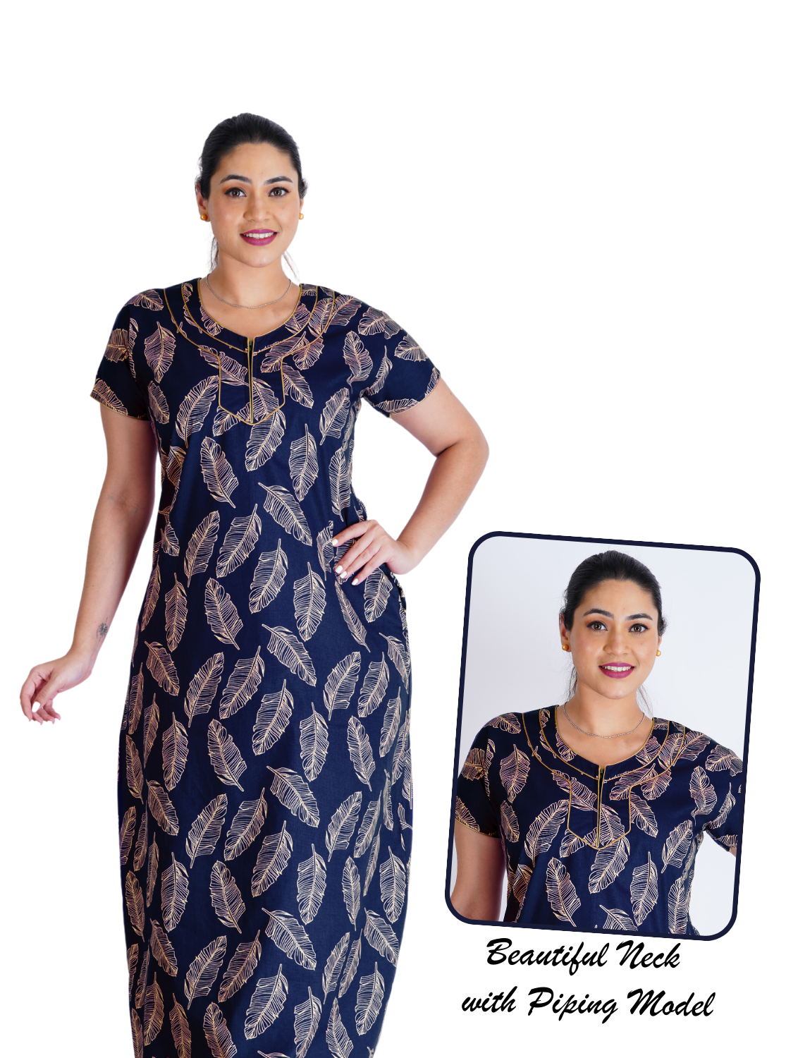 New ArrivalsMANGAI Premium Cotton Printed Nighties- All Over Printed Stylish Nightwear for Stylish Women | Updated Collection's