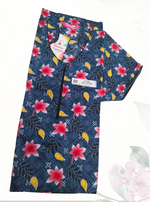 MANGAI Daily Wear Casual Comfort Fit Cotton Printed Nighties | Front open Zipper Model| Slit Open & Neck Collar Comfort Fit Daily Wear Nighties (DRN)