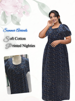 MANGAI Daily Wear Casual Comfort Fit Cotton Printed Nighties | Zipless Closed Model |Summer Arrival's for Trendy Women's (VNM)
