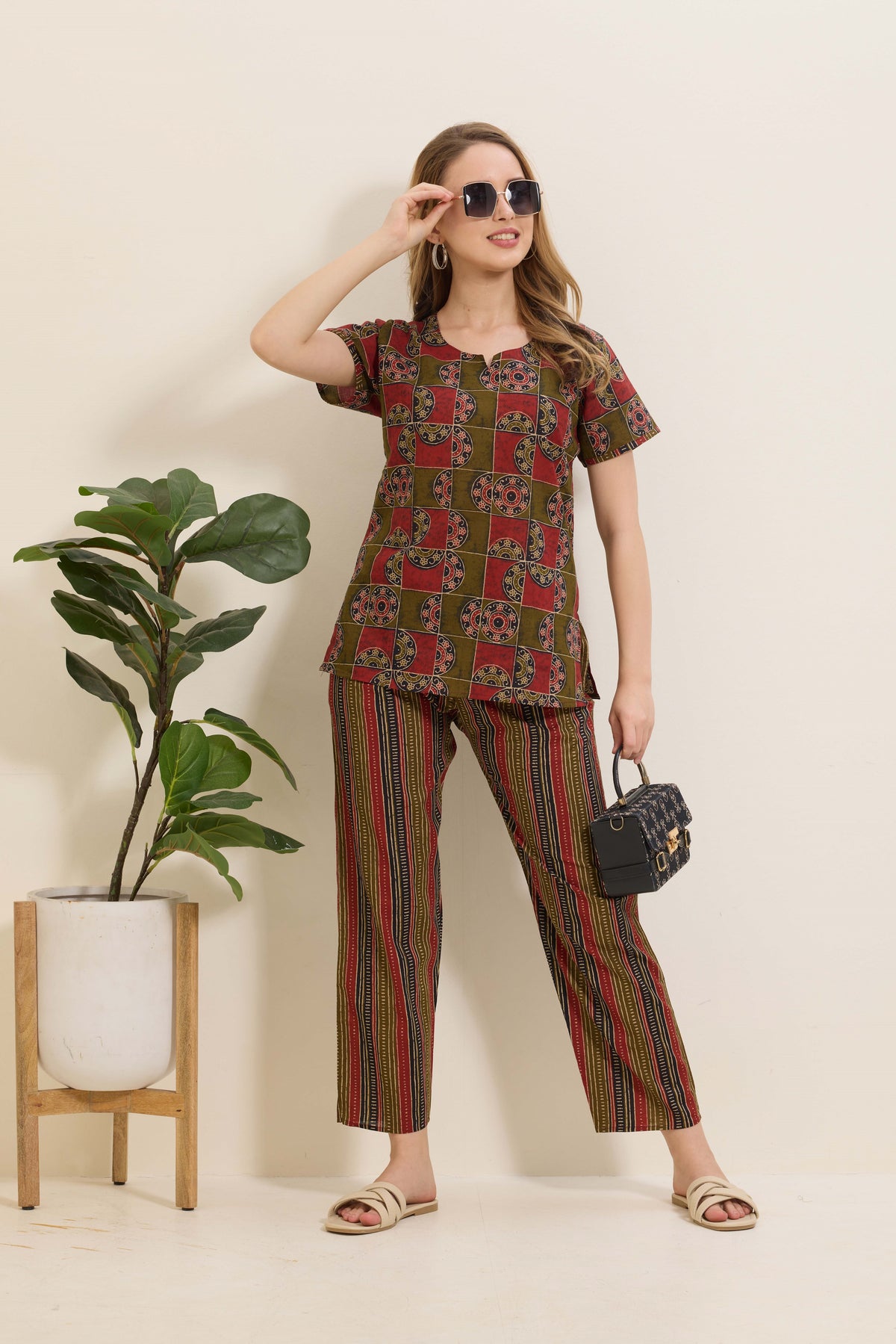 Premium Cotton Printed Night Suits