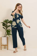 Summer Arrivals Cotton Night Suits Top & Bottom Set | Half Sleeve | Fancy Neck with Side Pocket | Soft Cotton Nightdress for Trendy Women and Teenage Girl's (TPS-H)
