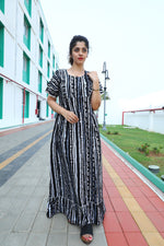 New Launched MANGAI Rayon Maternity Wear Frock Nighties | Vertical Feeding Zipper | Fancy Double Layered Butterfly Sleeve's | Post & Pre Pregnancy's and Casual Wear | Side Pocket | Comfort Casual Nightwear | Versatile Rayon Frock Night Gown's (RMW)