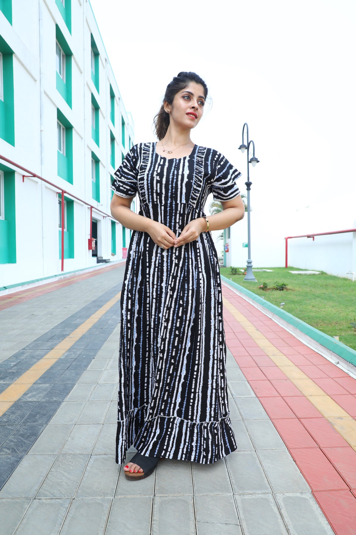 New Launched MANGAI Rayon Maternity Wear Frock Nighties | Vertical Feeding Zipper | Fancy Double Layered Butterfly Sleeve's | Post & Pre Pregnancy's and Casual Wear | Side Pocket | Comfort Casual Nightwear | Versatile Rayon Frock Night Gown's (RMW)